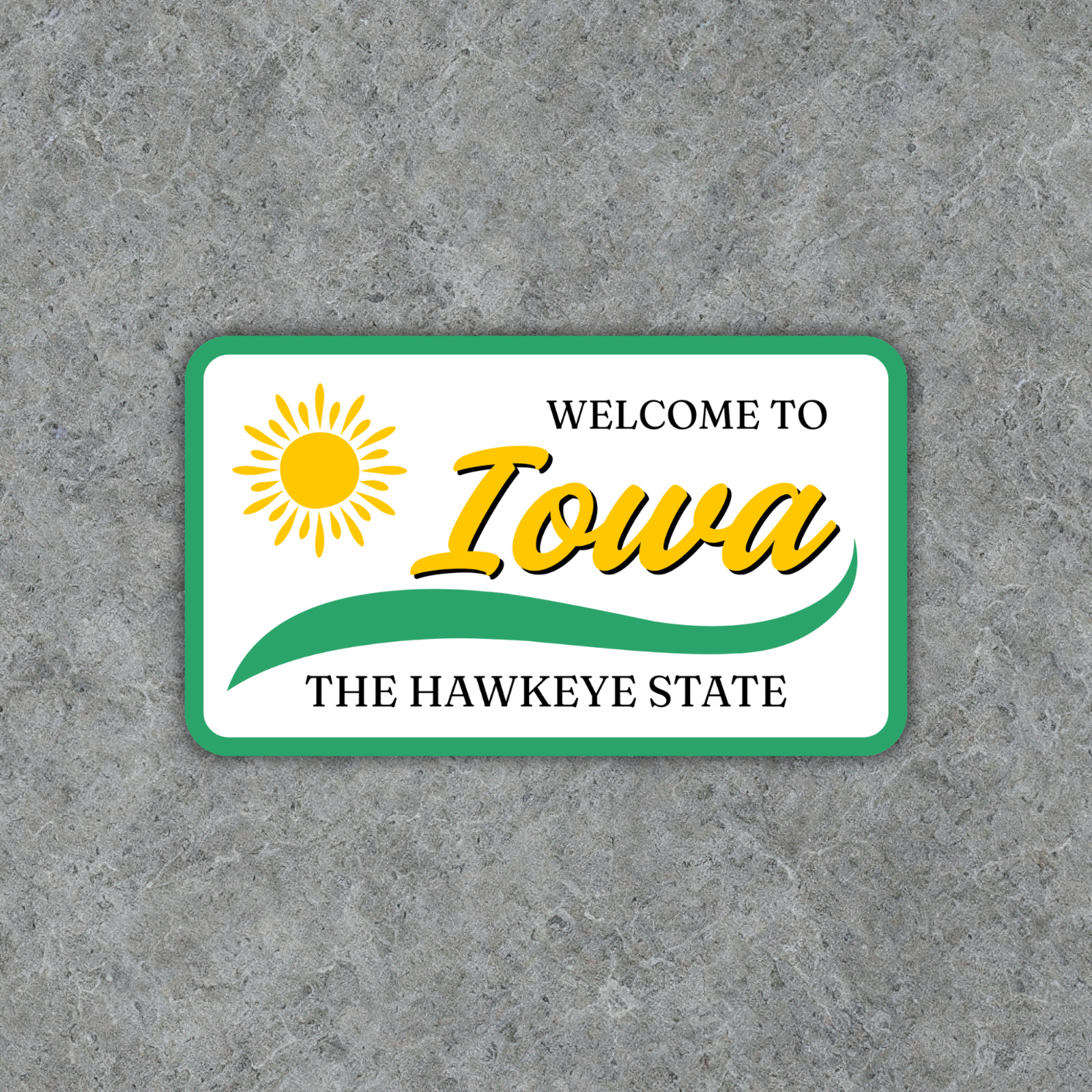 Welcome to Iowa Sticker The Hawkeye State Vinyl Decal Waterproof Travel