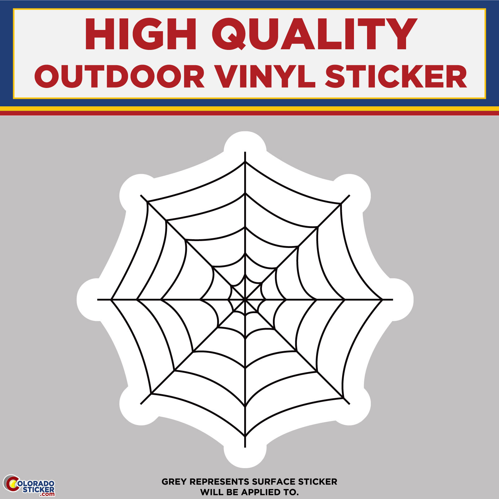 Spider Web, High Quality Vinyl Stickers