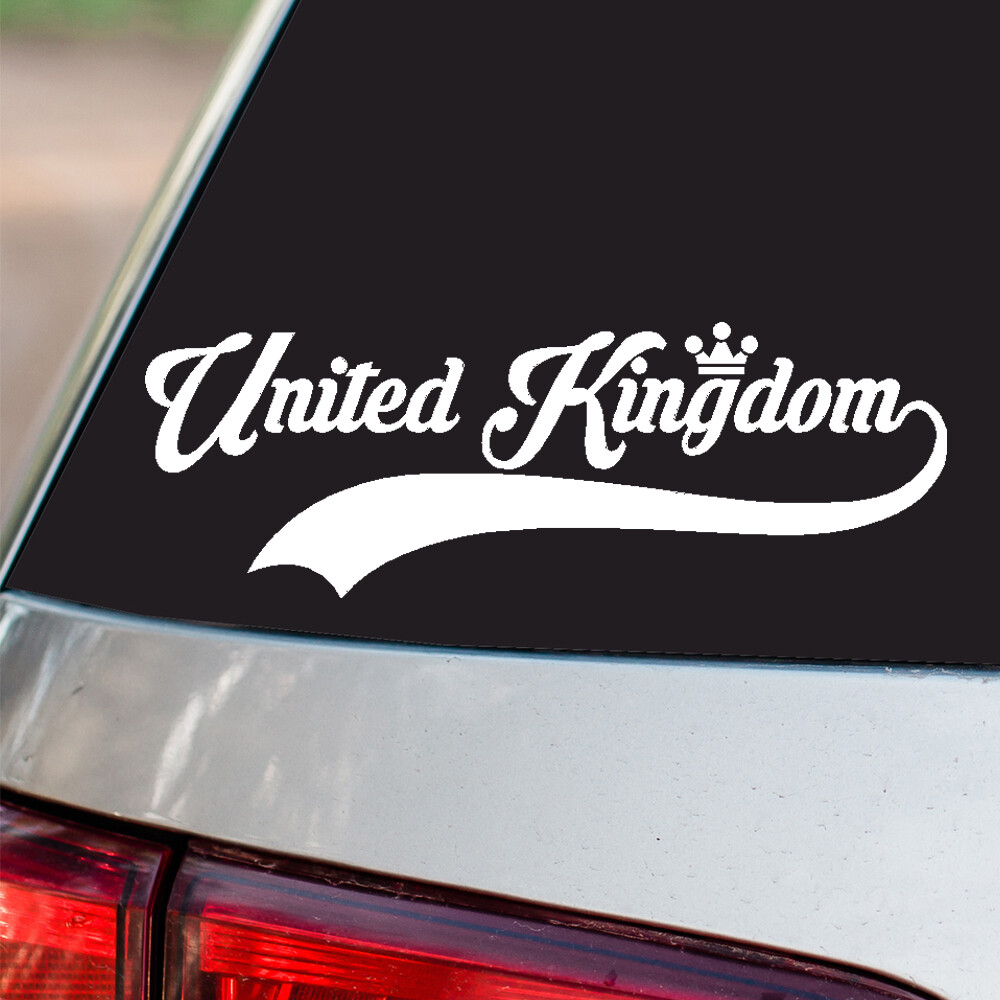 United Kingdom Sticker Country Pride all sizes chrome and regular vinyl colors