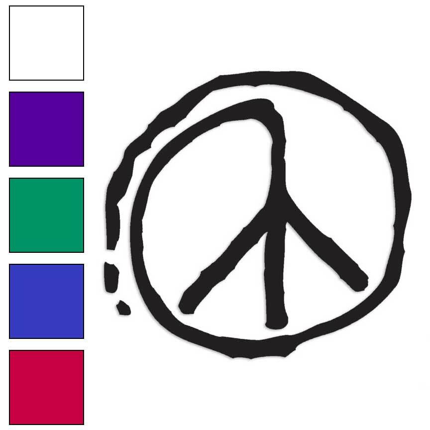 Peace Sign Art, Vinyl Decal Sticker, Multiple Colors & Sizes #942