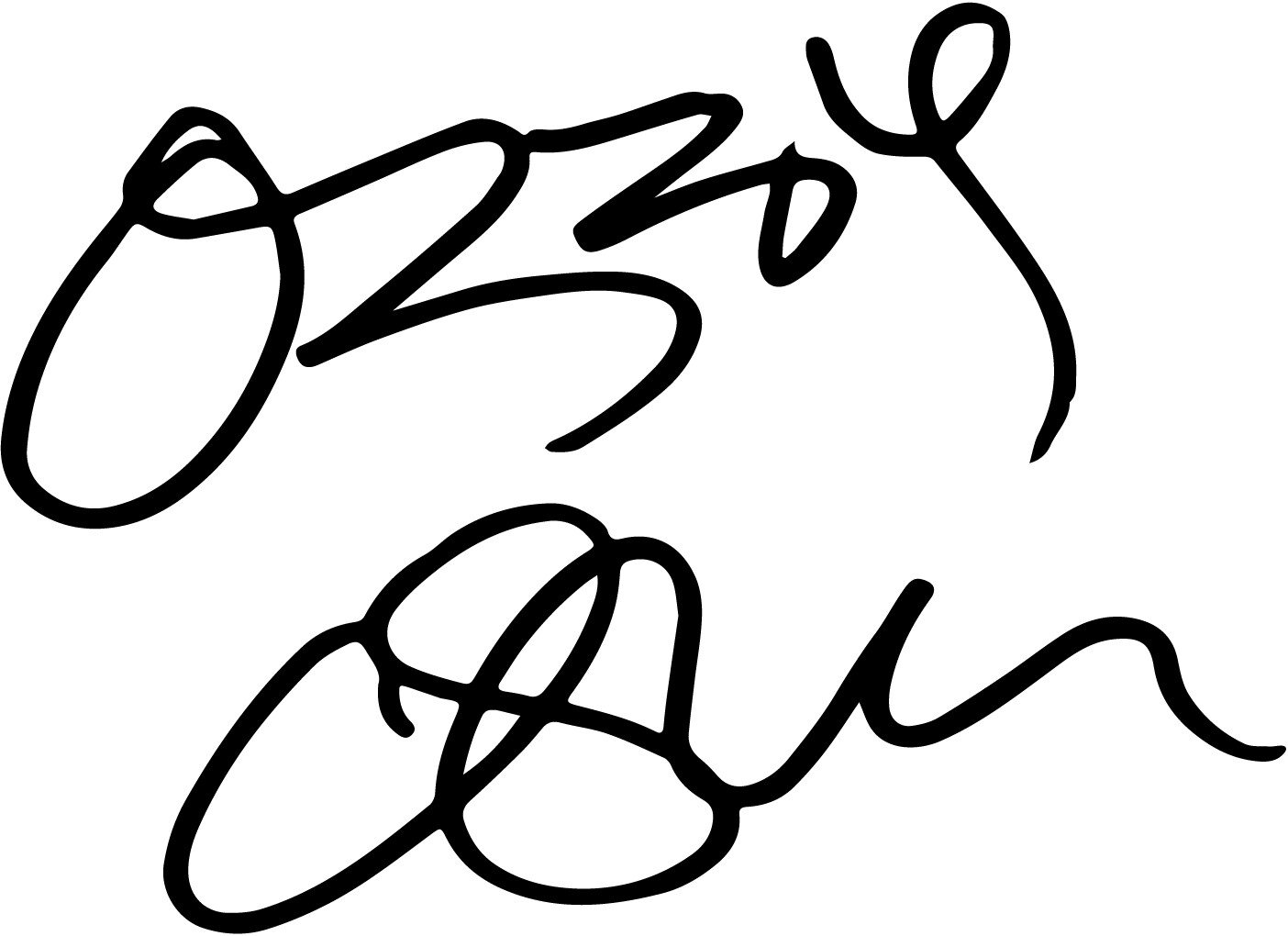 Ozzy Osbourne Signature autograph VINYL DECAL musician metal black sabbath