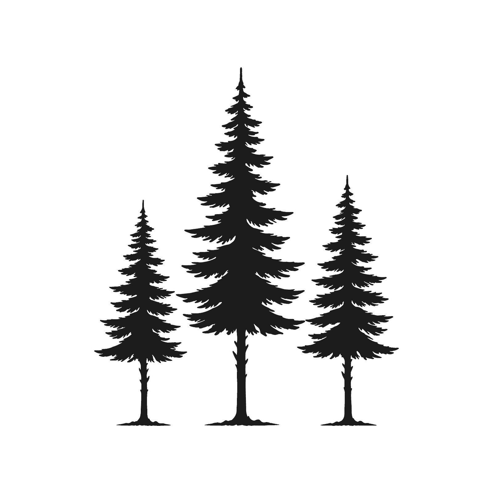 Pine Trees Vinyl Decal Woods trees Wilderness Sticker