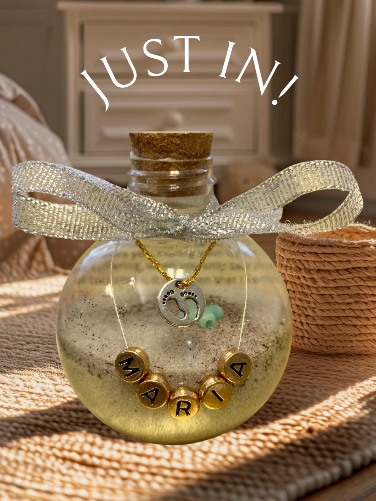 Footprints In The Sand Jesús Decorative Handmade Bottle Personalized Handcrafted