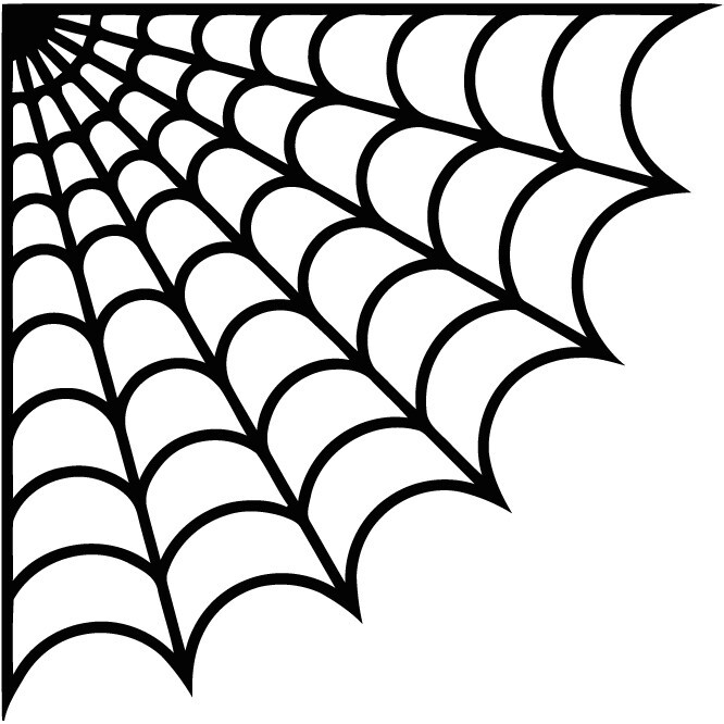 Corner Spider Web Vinyl Decal Halloween Horror Window Bumper Laptop Sticker