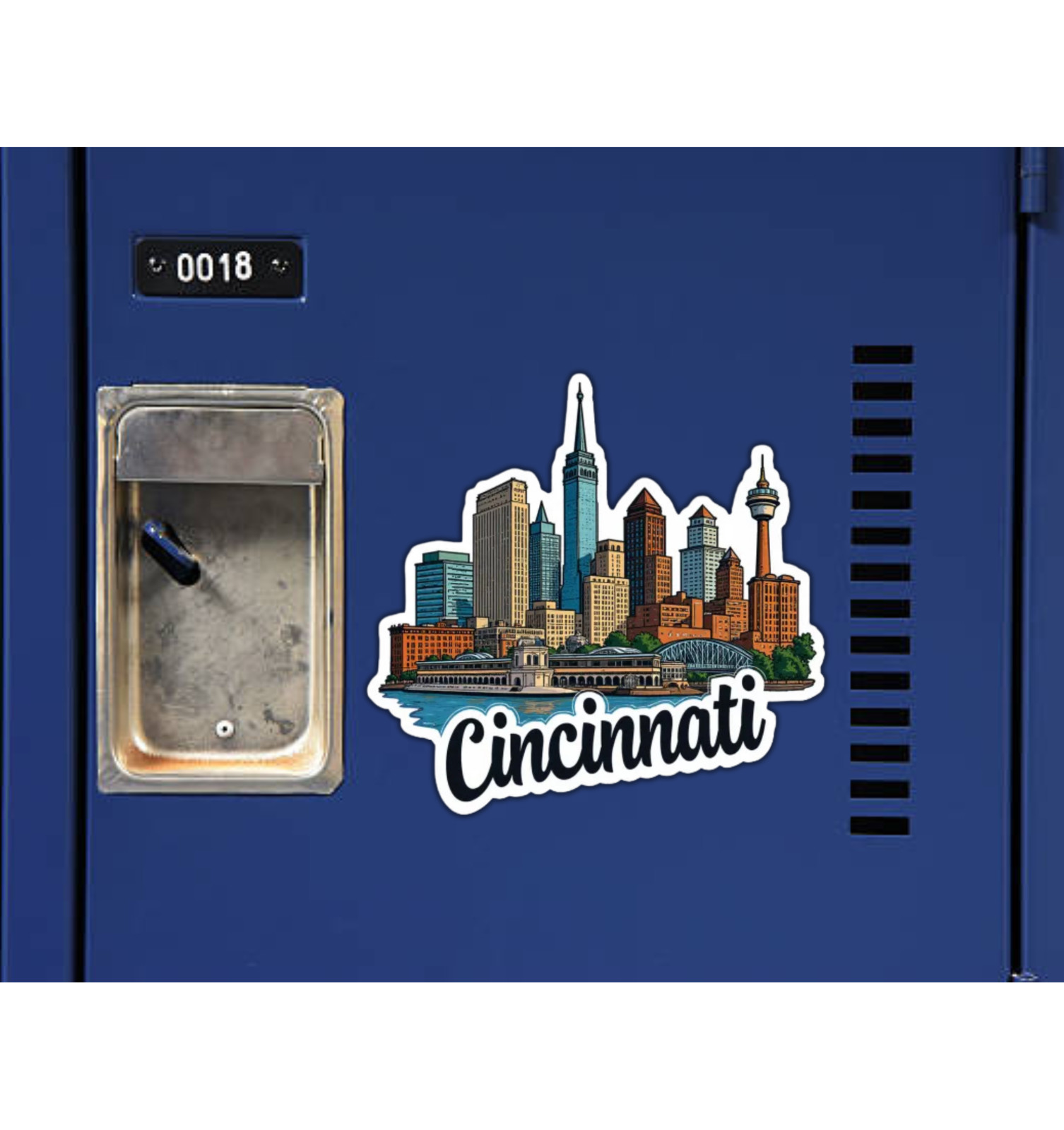 Cincinnati Ohio Fridge Magnet or Laptop Sticker
