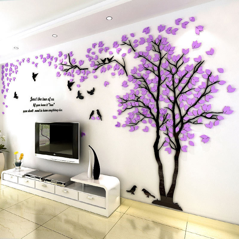 3D Flower Tree Wall Sticker Home Room DIY Art Decor Removable Decals Vinyl Mural