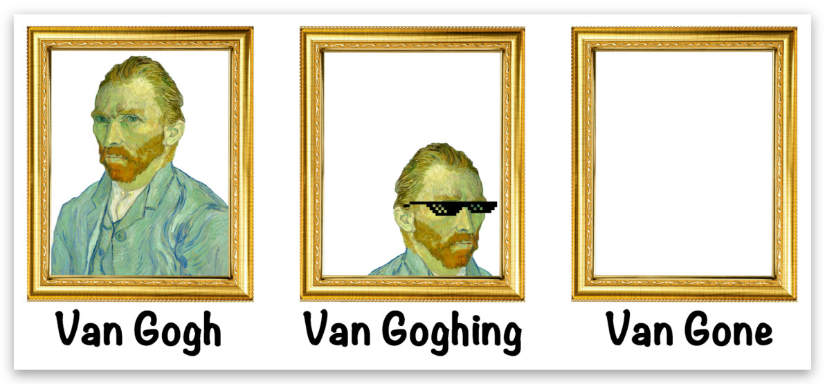 Vincent Van Gogh Art History Premium Vinyl Rectangular Sticker 4″ × 1.79″