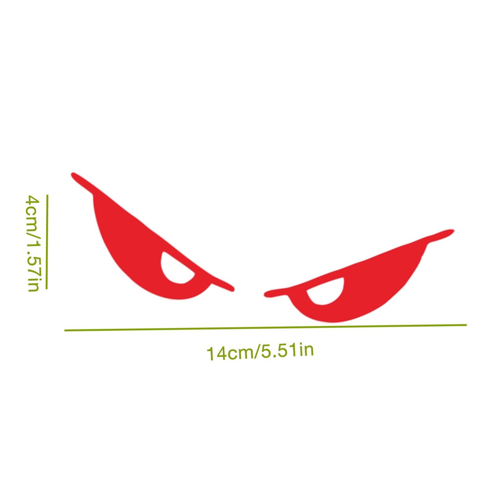 4x Reflective Car Stickers Motorcycle Evil Eyes Personalized Decorative Decals