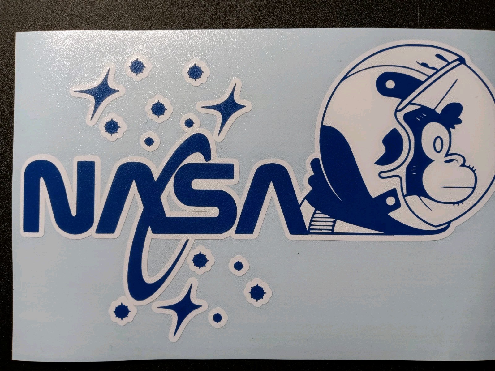 NASA Chimpanzee Space Astronaut Vinyl Decal Sticker Size 7inch X 4inch New .