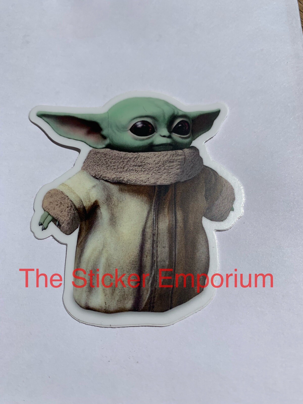 Baby Yoda The Child Mandalorian Star Wars Vinyl Sticker Jedi Decal