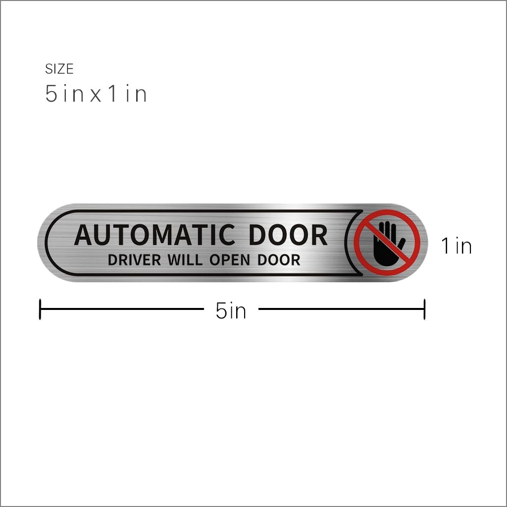 8 Pieces Automatic Door Driver Will Open Door Stickers for Cars, Brushed Silv…