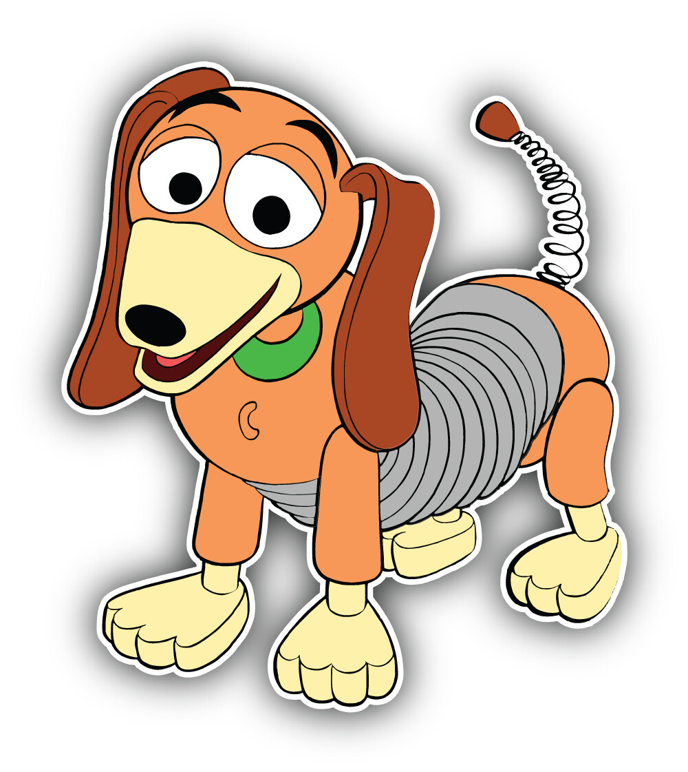 Toy Story Cartoon Slinky Dog Sticker Bumper Decal – "SIZES"
