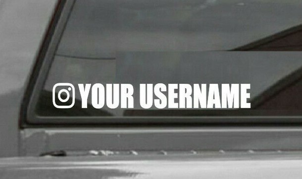 2x CUSTOM YOUR USER NAME INSTAGRAM VINYL DECAL STICKER