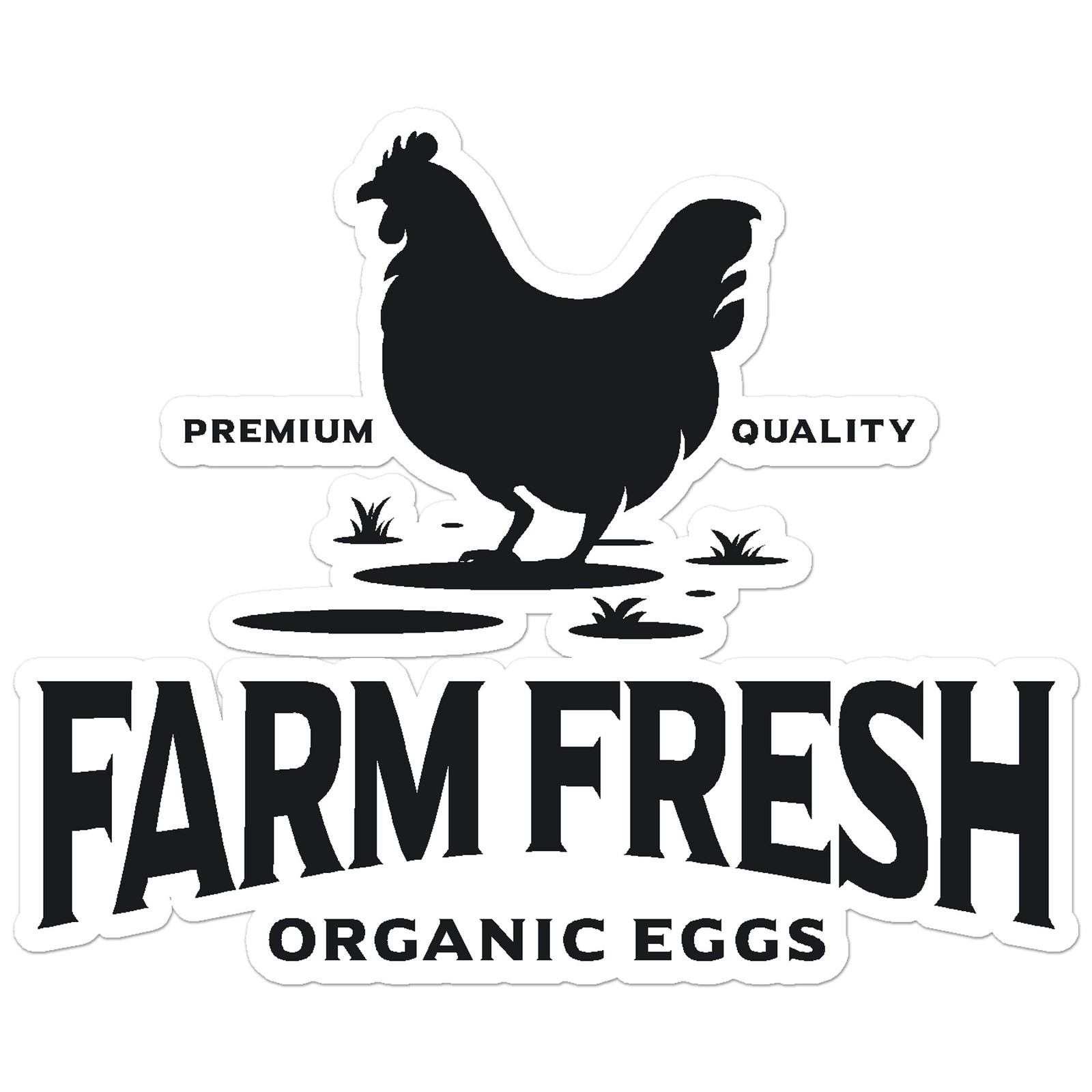 Farm Fresh Organic Eggs – Vinyl Decal Sticker – Car Window Laptop – ebn8615