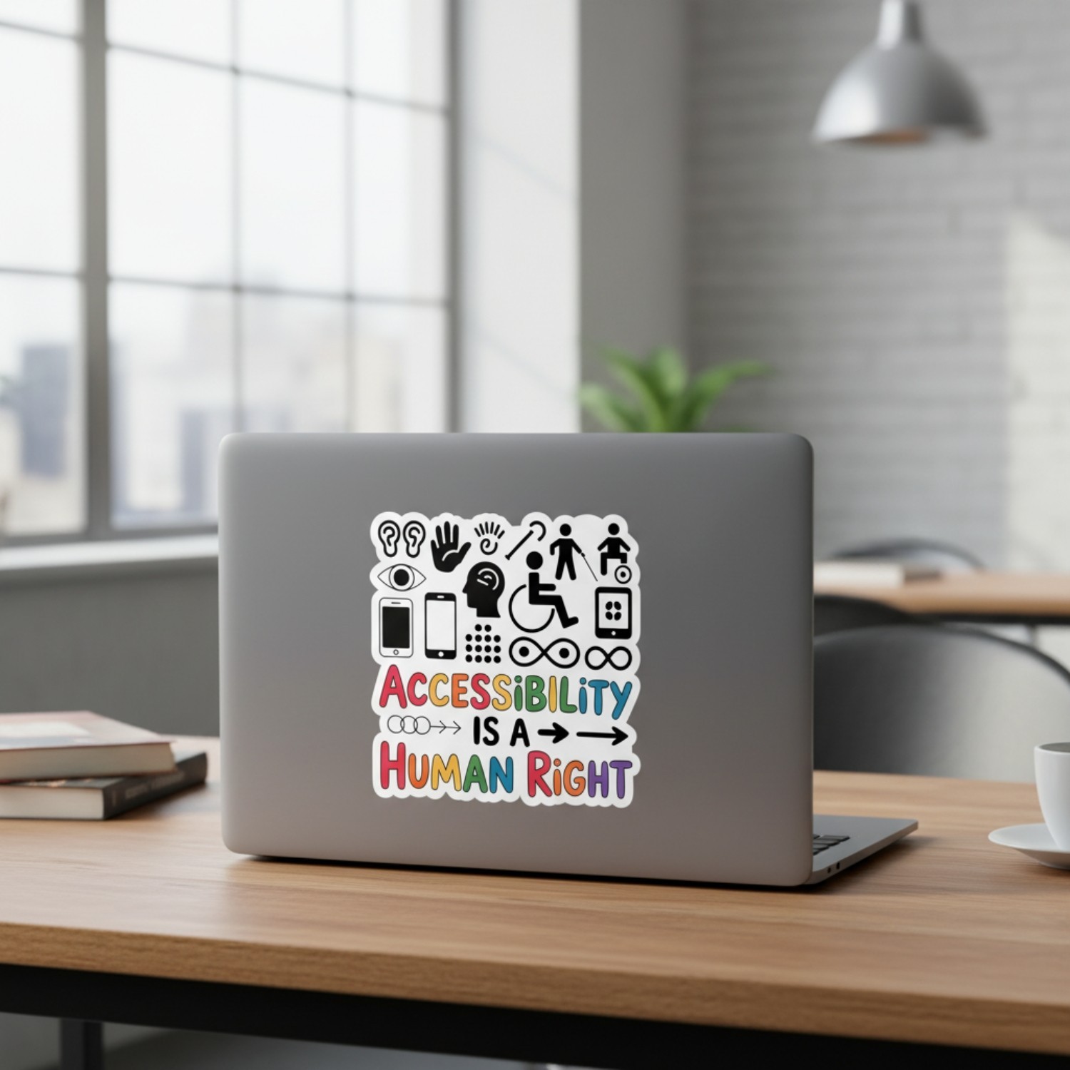 4Pcs Accessibility Is a Human Right Stickers – Disability Awareness Vinyl Decals