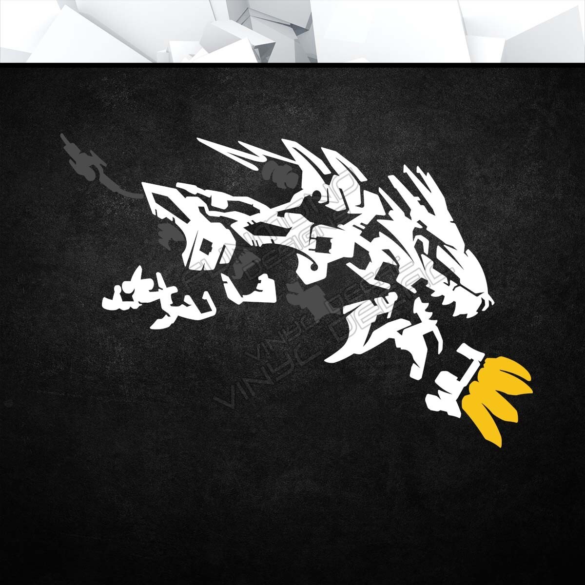 Liger Zero Zoids Vinyl Decal Sticker (Anime Mecha Car Laptop PC Tower Decor)