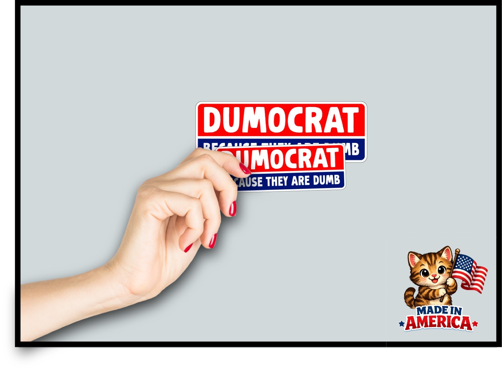 Dumocrats Decal Sticker President Trump Nickname Liberals MAGA Funny Political