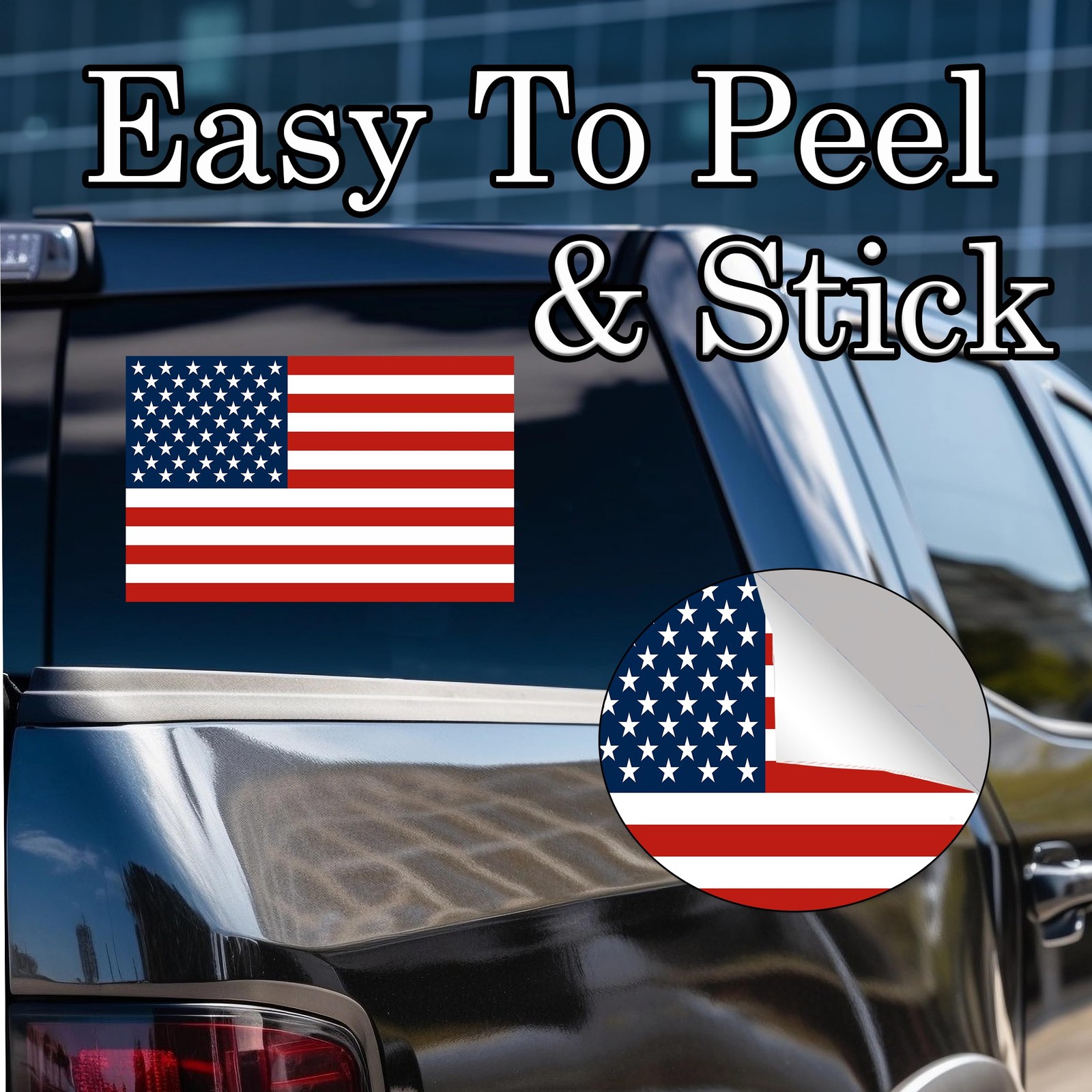 Large US United States of America USA Flag Car Truck Window Decal Sticker Pat…