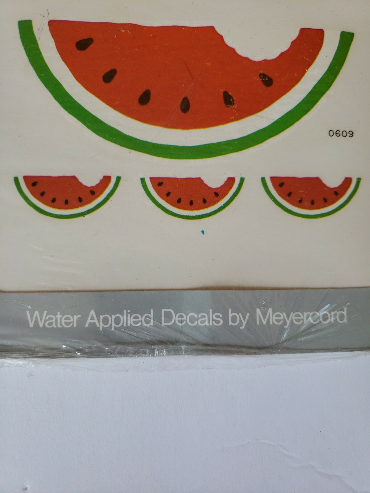 Meyercord Water Applied Art Decals Watermelons Vintage Country New NOS