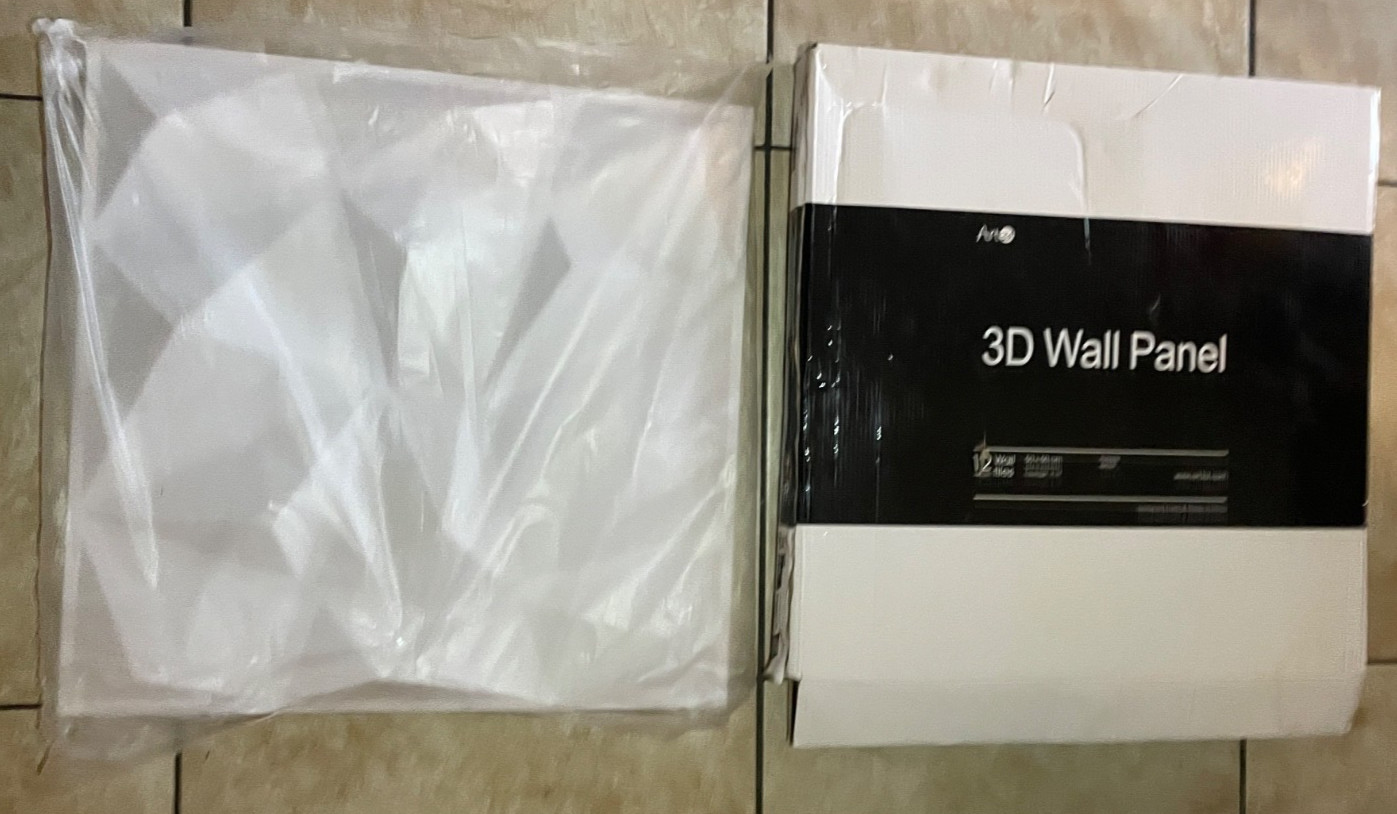 Art3d 3D Wall Panels Open Box 12 White Panels 19.6"×19.6" (50CM X 50CM)