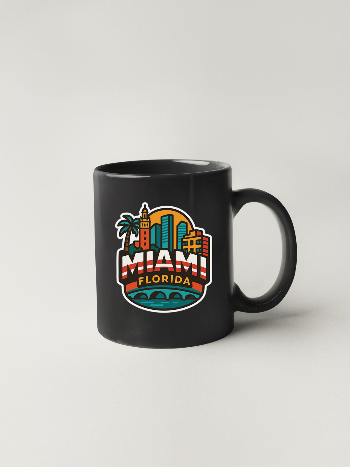 Miami Sticker Decal Vinyl Die-Cut City Skyline Landmark Design