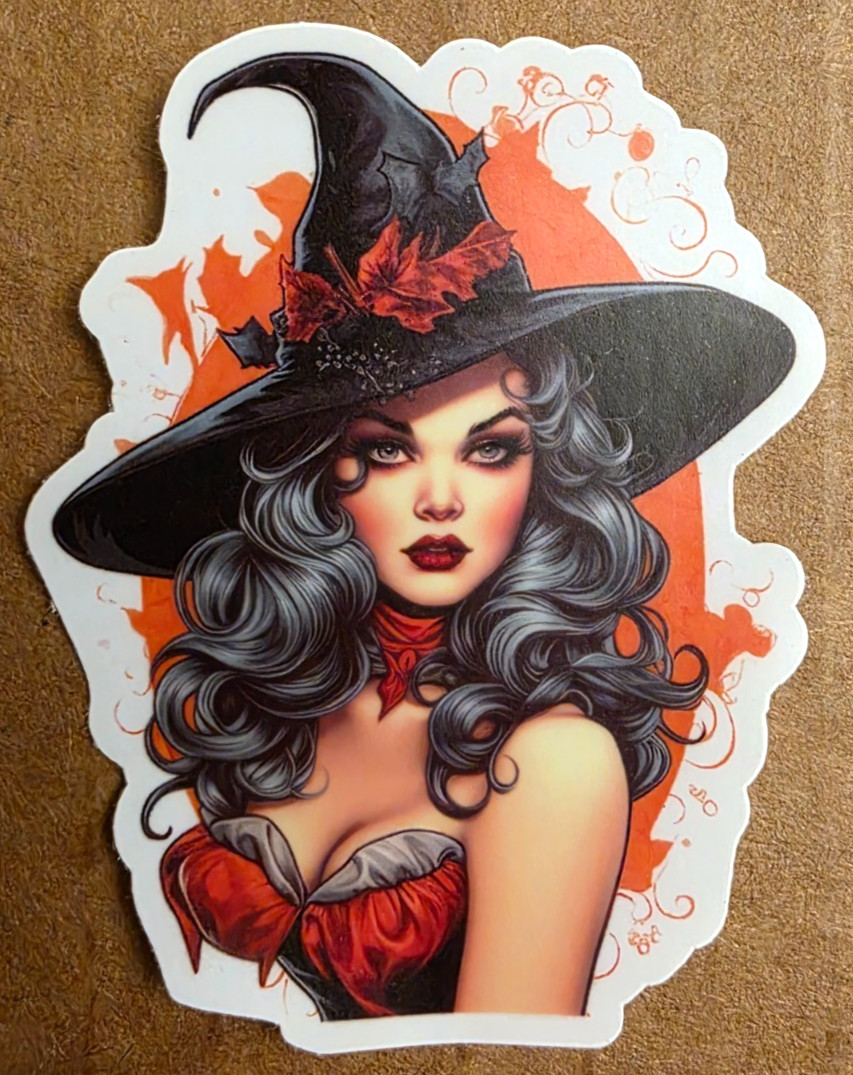 Halloween Sticker Girl Witch Vampire Ghost Gothic Steampunk Punk Emo Anime Manga