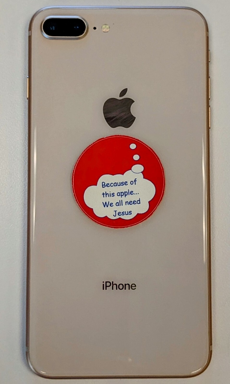 Christian – iphone Evangelism Sticker For Back of Phone – The Apple Curse