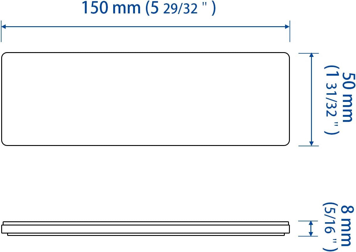 2Pcs Plastic Rectangular Stick-On Reflector Sticker (Red, 5.91 X 1.97 In)