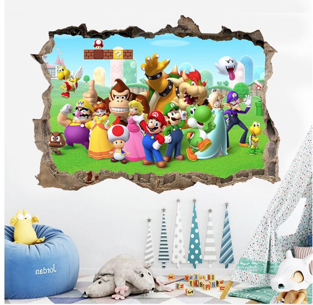 ALL Super Mario Bros Removable Wall Stickers Decal Kids Home Decor ship from U.S