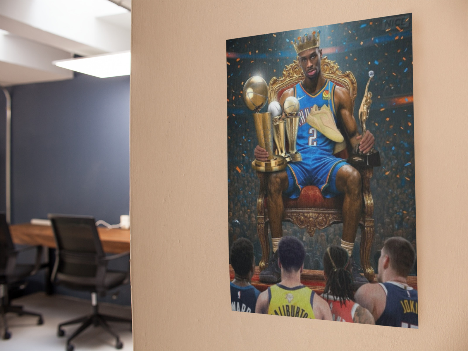 NBA Basketball OKC Champions Shai Wall Vinyl Decal Poster (Removable Adhesive)