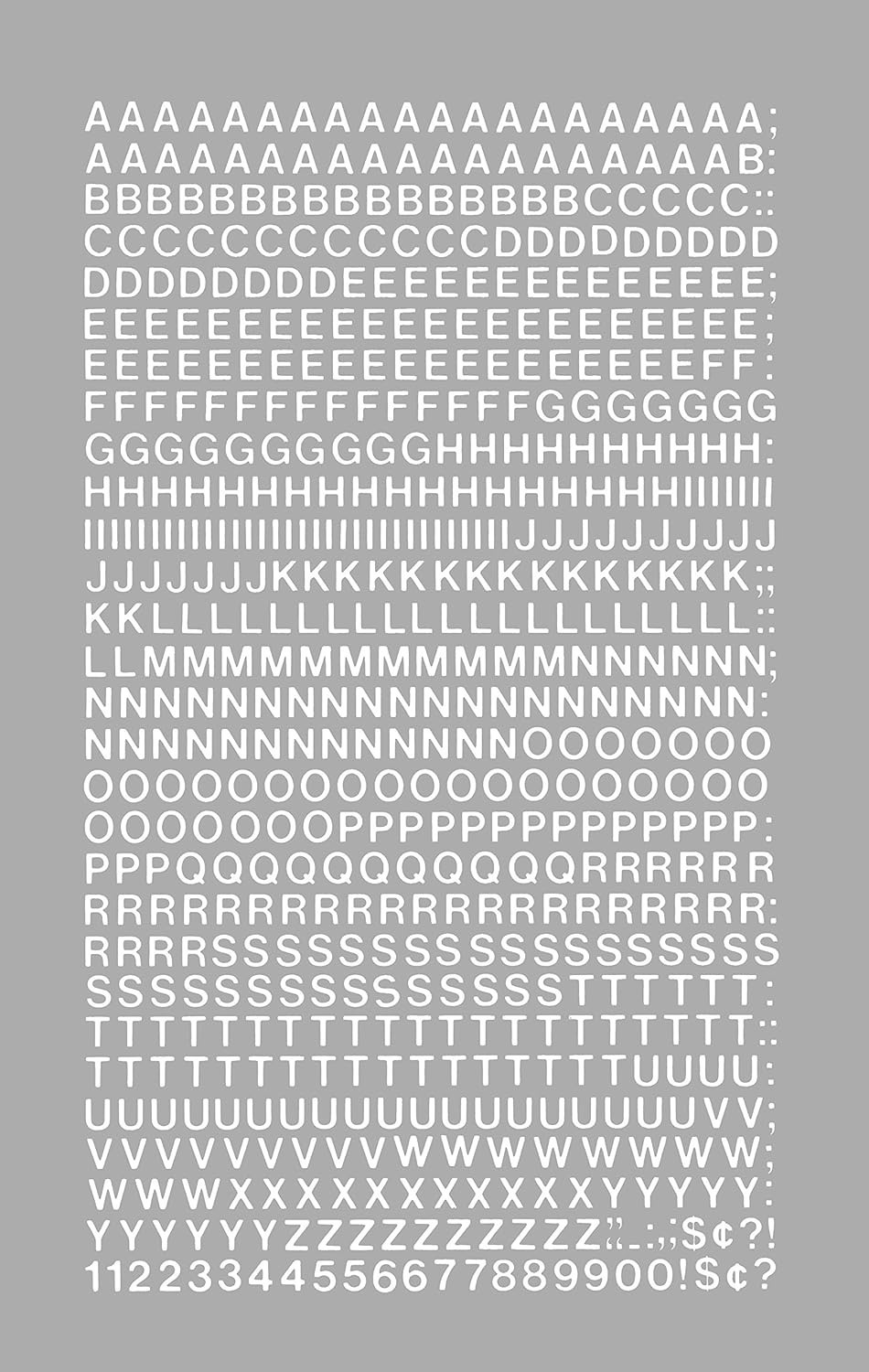 Self-Adhesive Vinyl Letters & Numbers, 1/4" High – Made in USA, 610 Pcs