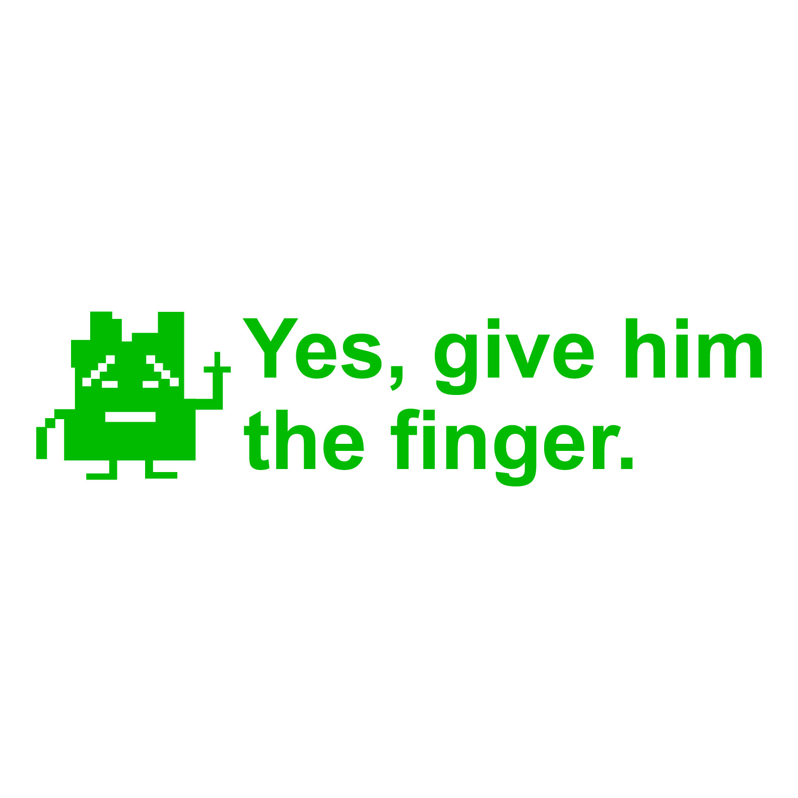 YES, GIVE HIM THE FINGER ATHF MOONINITES VINYL DECAL / STICKER