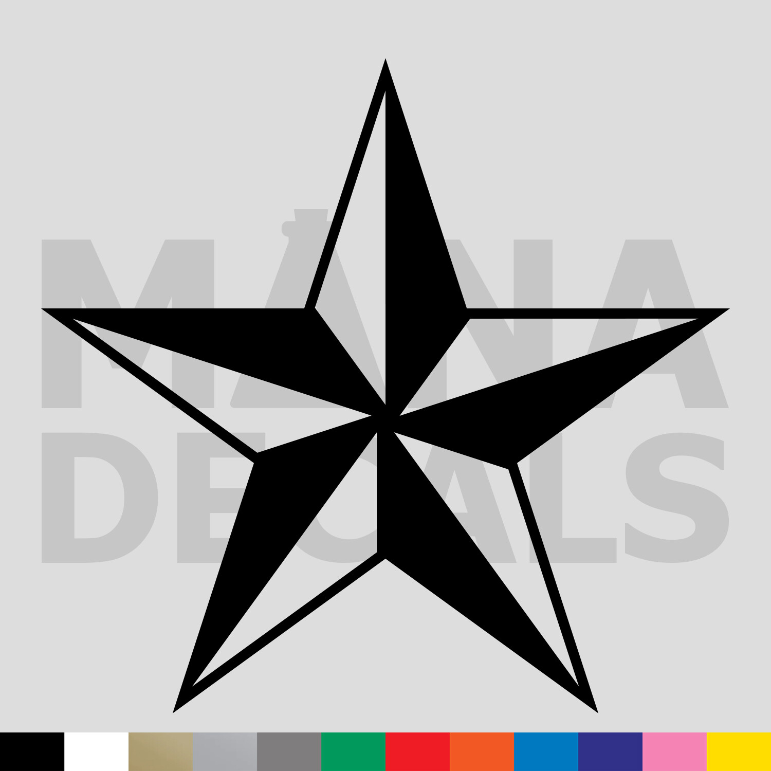 Nautical Star Vinyl Die Cut Decal Sticker – Naval Ocean Sea Boat Punk Rock