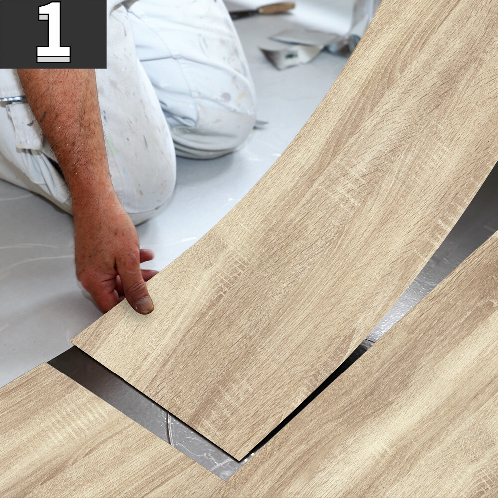 Wood Texture Floor Sticker Waterproof Wallpaper Tiles Desk Sticker Non-Slip