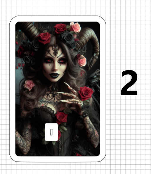 Goth Demon Girl Credit Debit ATM Card Skin Stickers Sexy Rose Succubus Love Dead