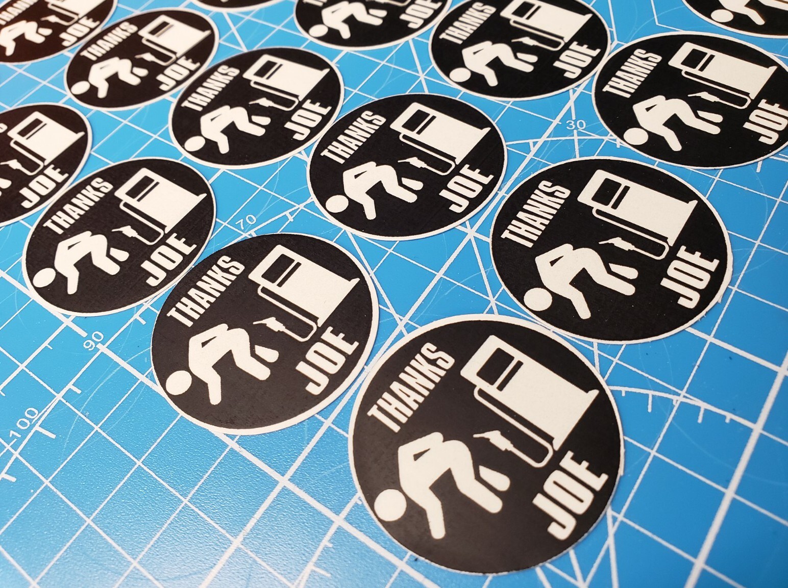 25x Decal Vinyl Joe Biden Gas Funny Sticker. Custom made aprox 1.5"X1.5"