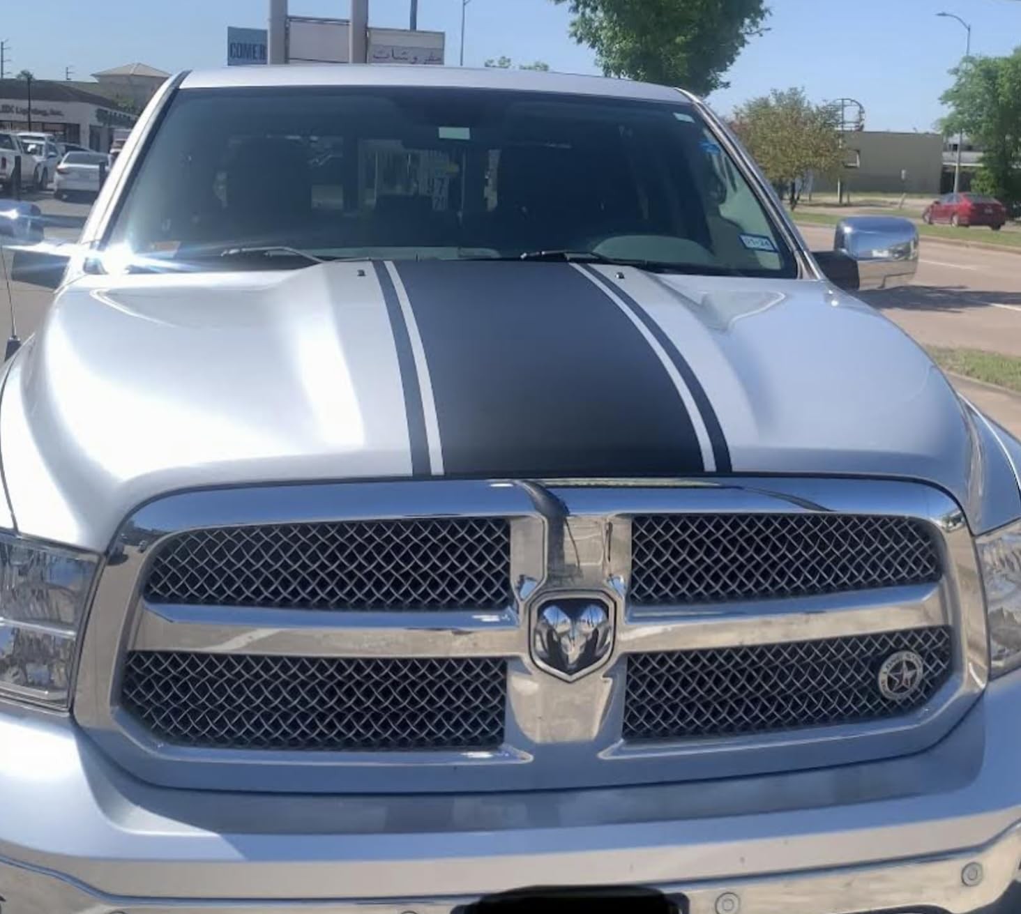 Fits Ram 1500 Rear Side Bed Decals & Hood Stripe Stripes 5.7 Vinyl Graphics Rall