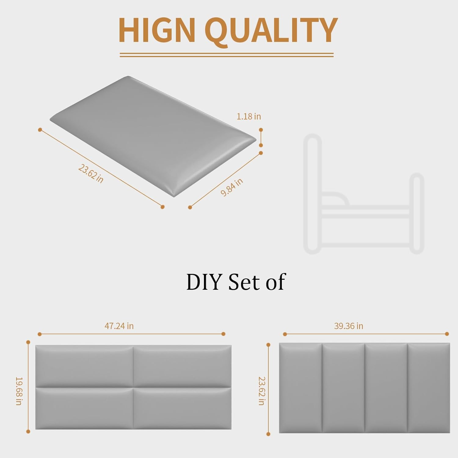 Stylish Self-Adhesive 3D Upholstered Headboard Wall Panels – Set of 4