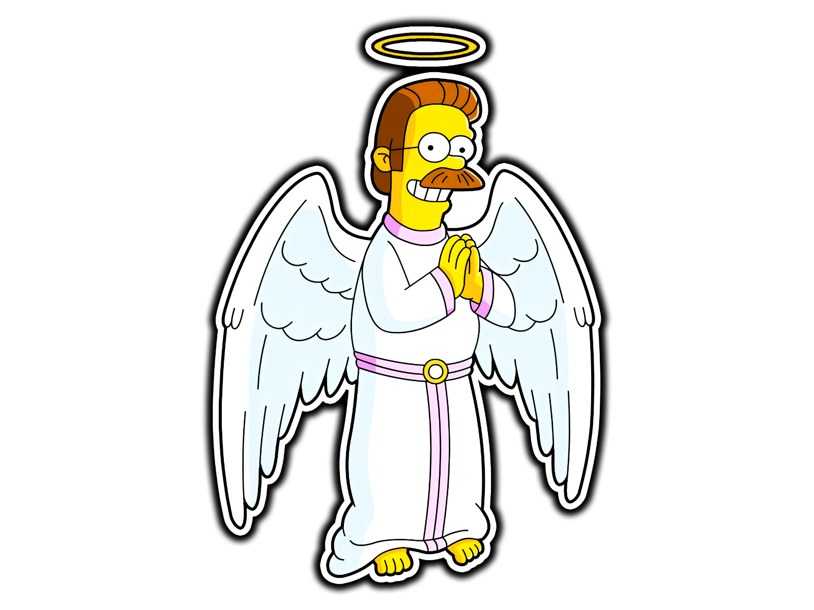 Angel Flanders Ned Springfield Family Sticker Waterproof Vinyl Decal Die-Cut Car