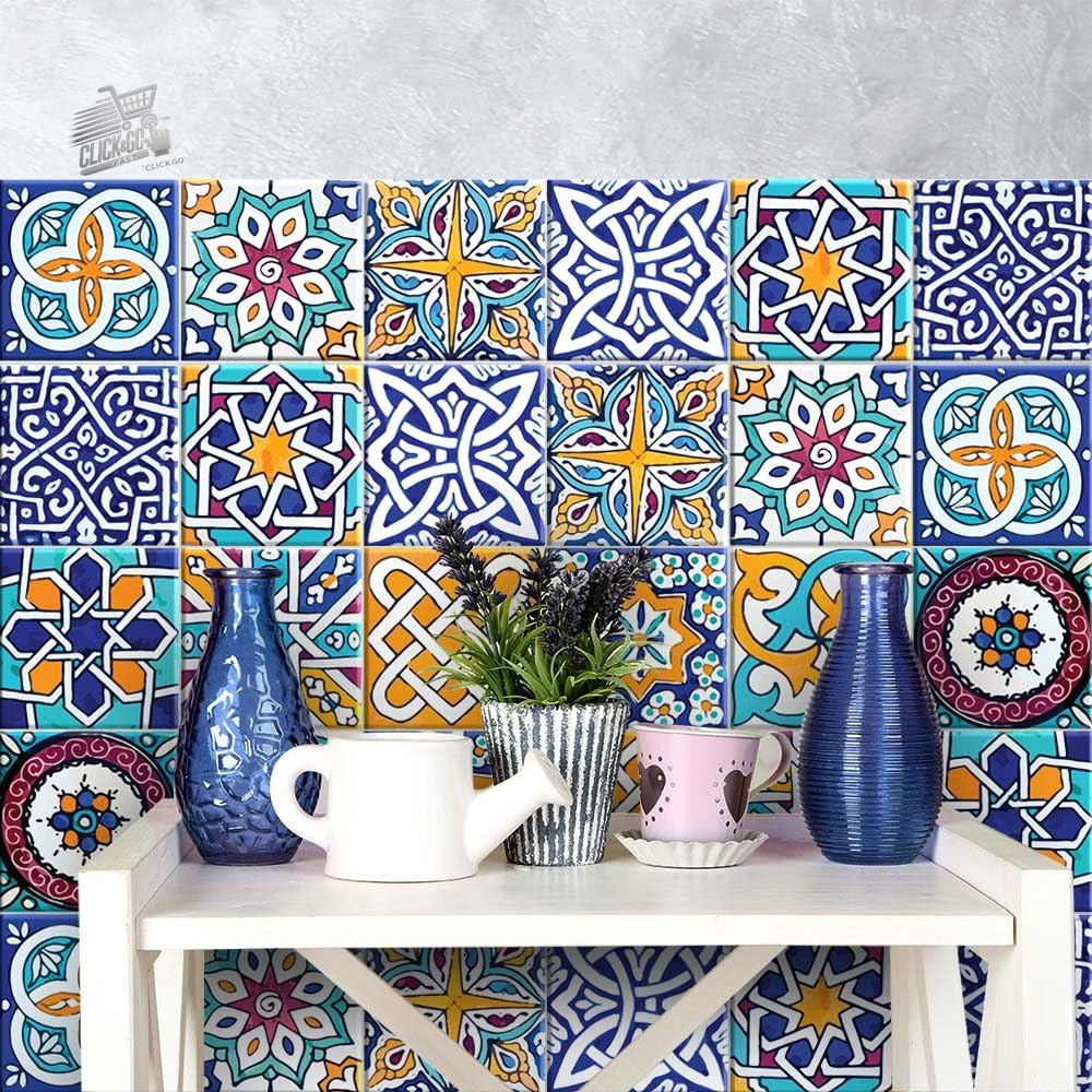 Stickers PVC tiles kitchen bathroom tiles wall stickers 24pcs 10x10cm