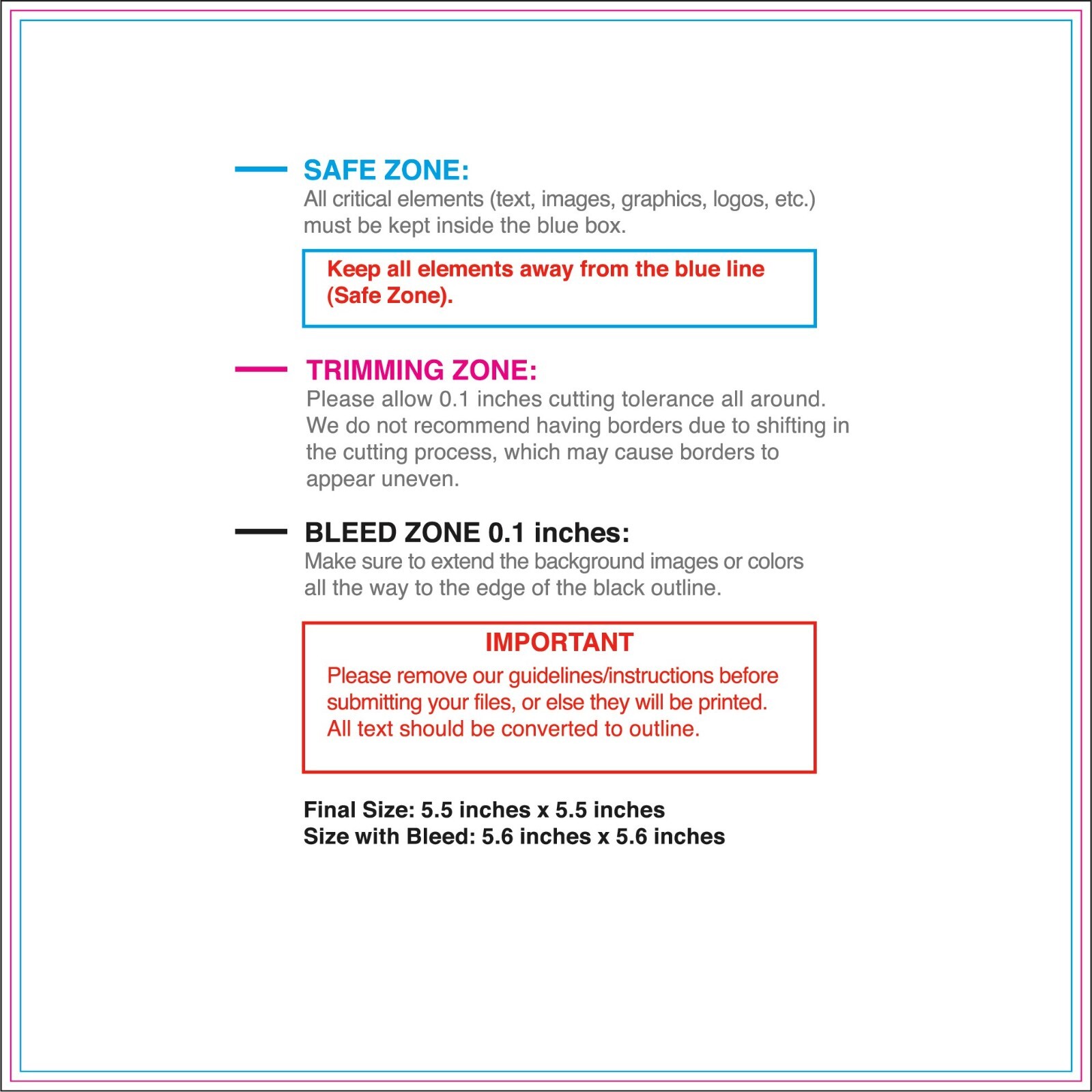 Custom Sticker Decal Label Personalized ANY DESIGN/ARTWORK Square (5.5" x 5.5")