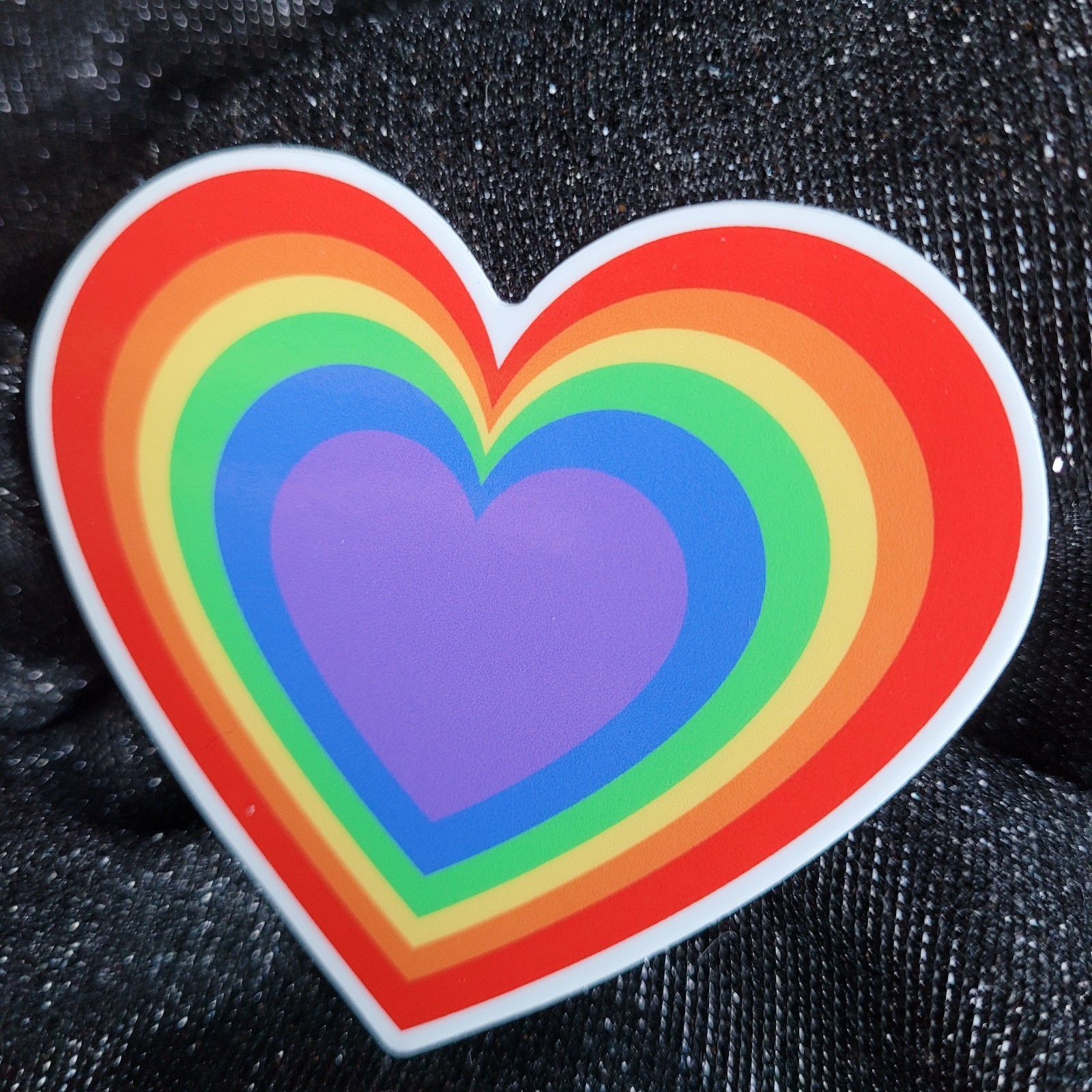 Rainbow Two Pack Stickers ~ Heart & Star ~ Rainbows Vinyl Waterproof Pride LGBTQ