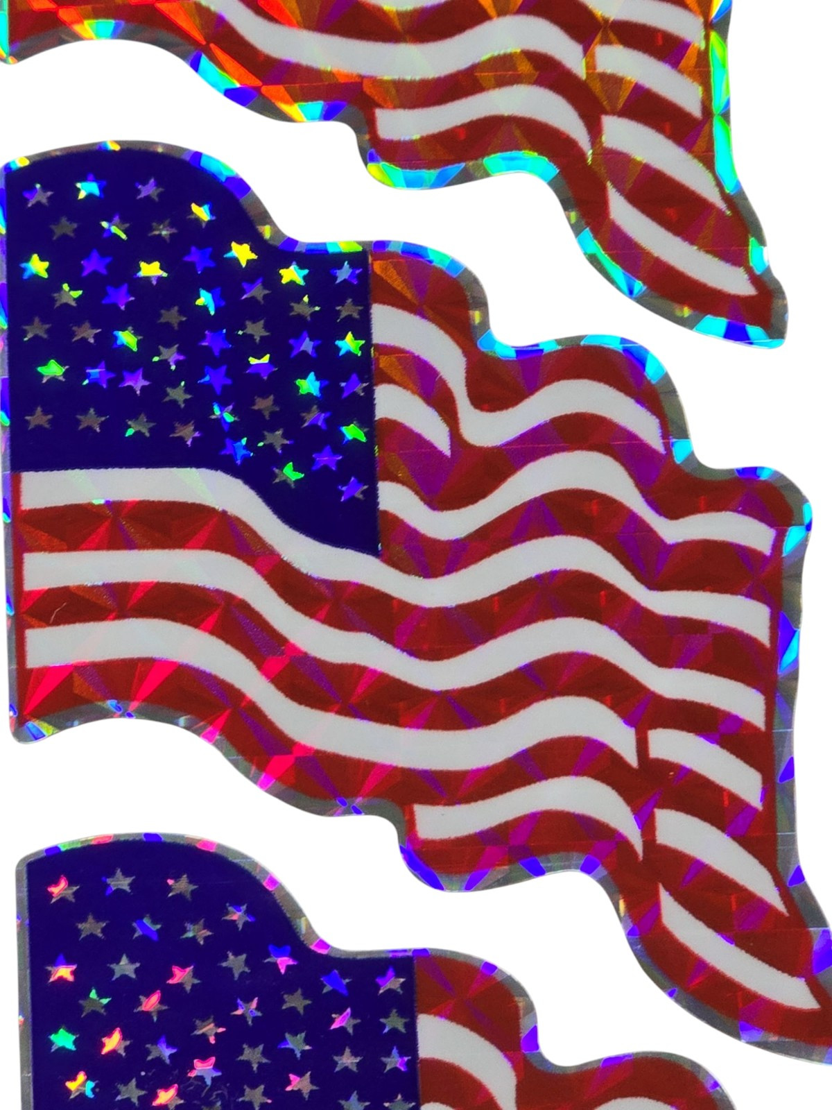 16 pcs Waterproof U.S.A. & AMERICAN FLAG Stickers 2"