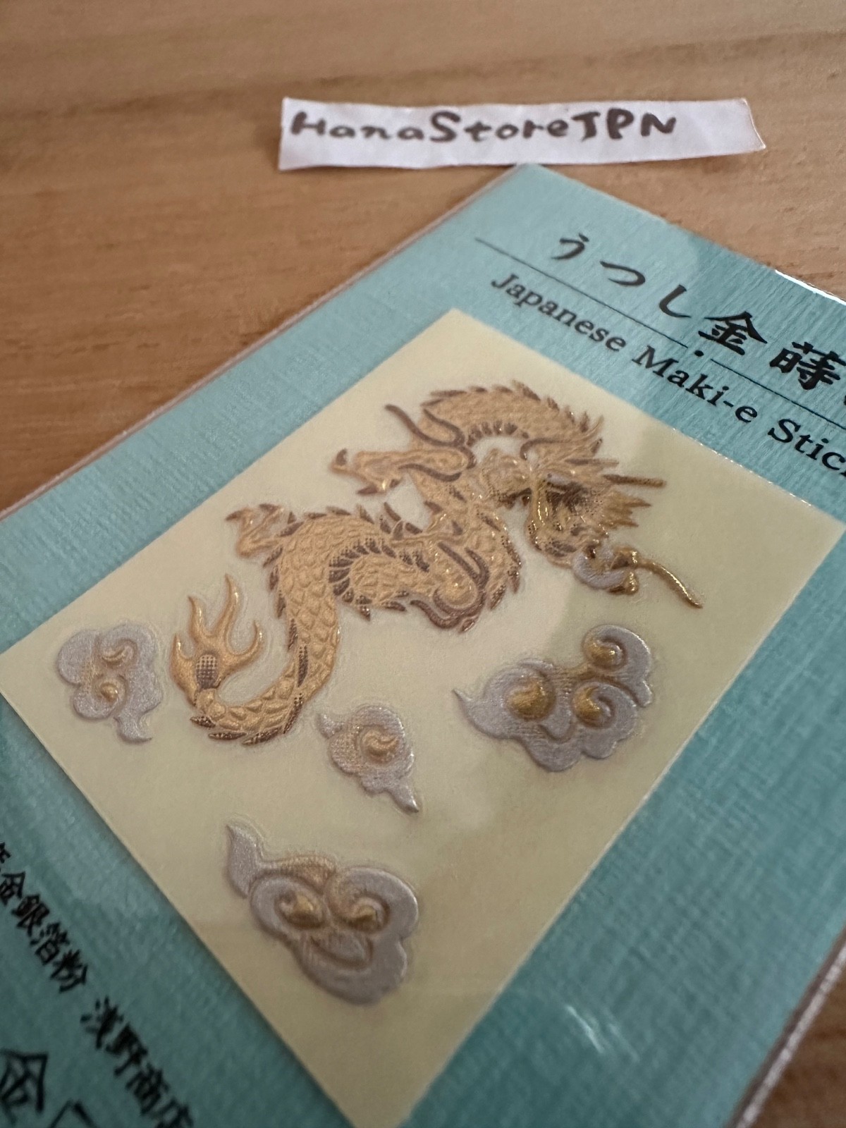 Gold Makie Transfer Decal Sticker Decoration Design Japan Golden Dragon