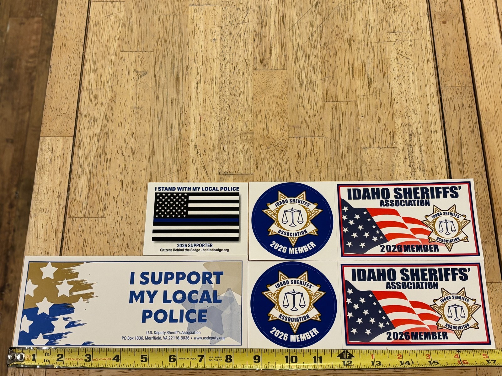 Idaho Sheriff's Association & Law Enforcement Police Support Bumper Stickers