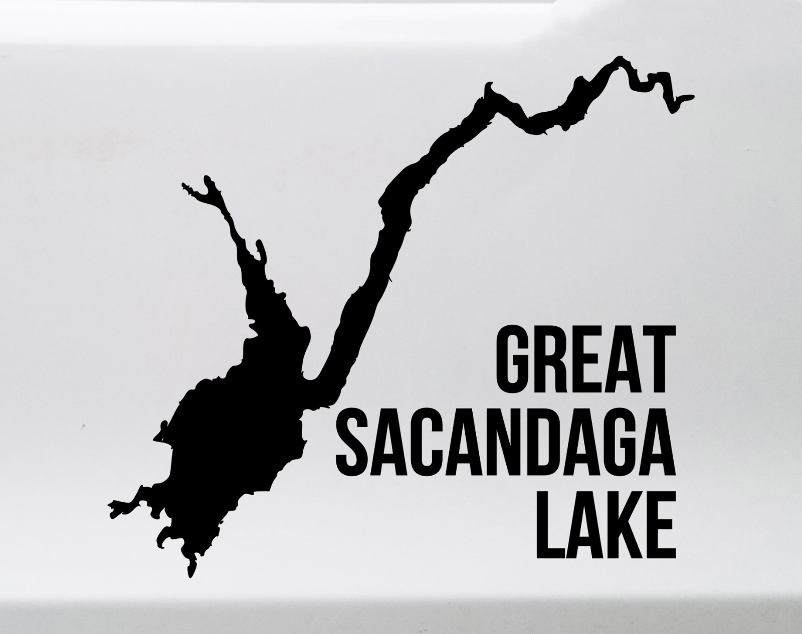 Great Sacandaga Lake V2 Vinyl Decal Adirondack New York Map Shape for Car Window