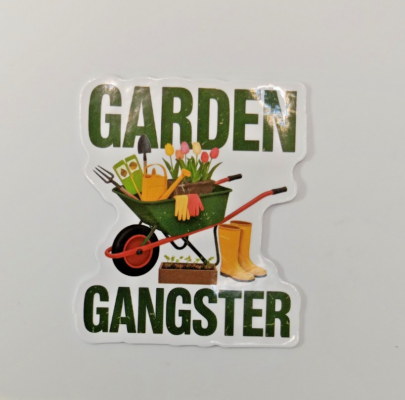 Plants-Succulent-Funny-Gangster Vinyl Sticker-Decal-NWOT-Free Shipping!
