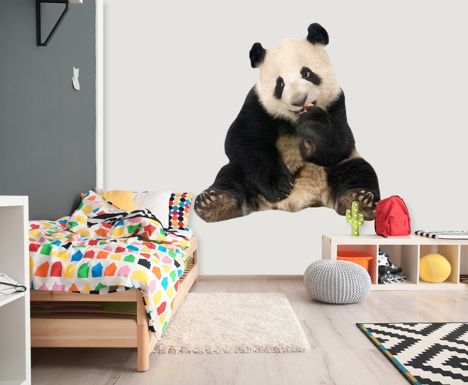 3D Cute Panda G647 Animal Wallpaper Mural Poster Wall Stickers Decal Honey