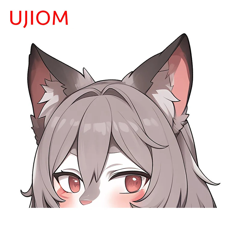 UJIOM Furry Peeker Graffiti Wall Stickers Fashionable Living Room Window Decals