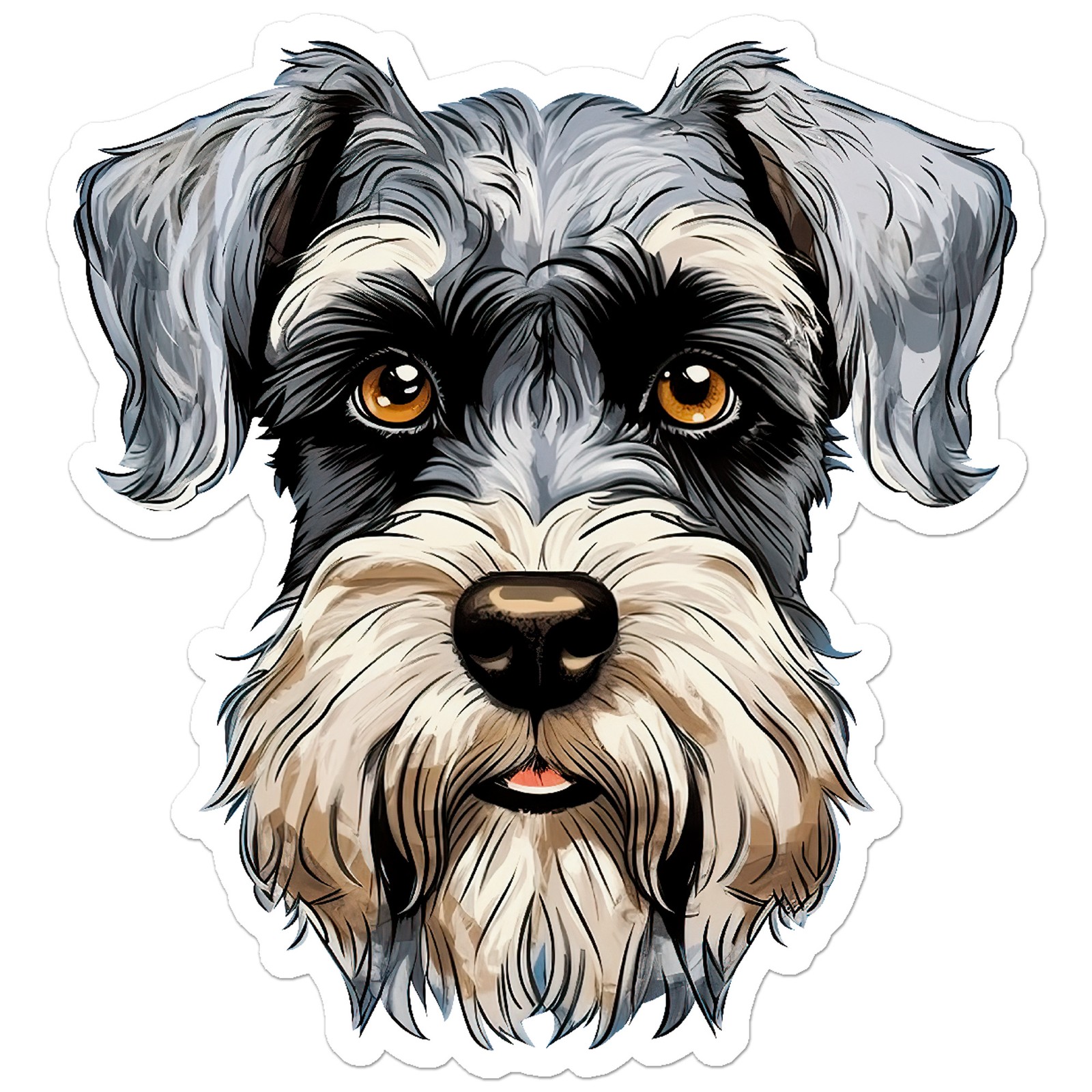 Schnauzer Dog – Vinyl Decal Sticker – Car Window Laptop – ebn11315